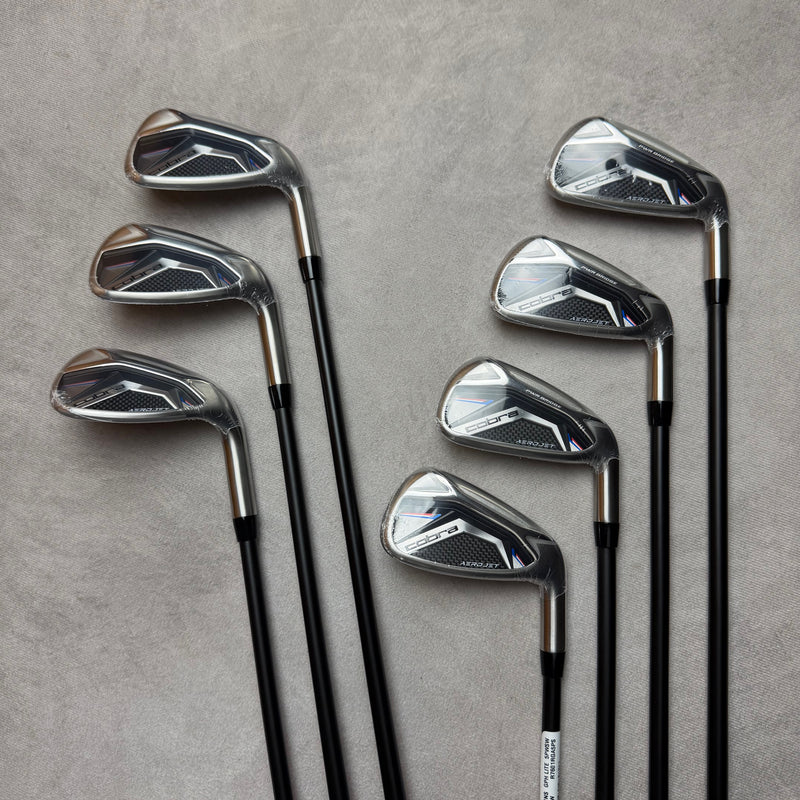 Cobra Aerojet 5-PW+SW Irons | KBS PGI Players 65 A Flex (Soft Regular)