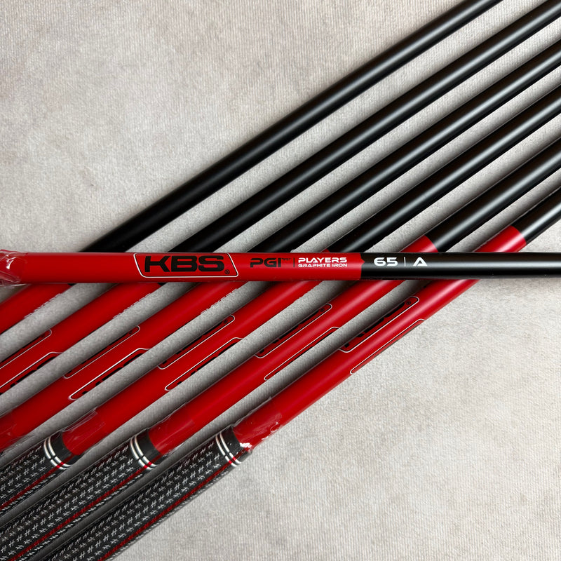 Cobra Aerojet 5-PW+SW Irons | KBS PGI Players 65 A Flex (Soft Regular)