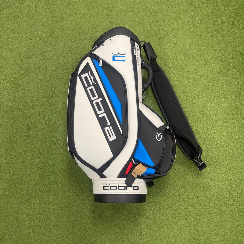 Cobra X Vessel Aerojet Tour Staff Bag - White | Blue | Black