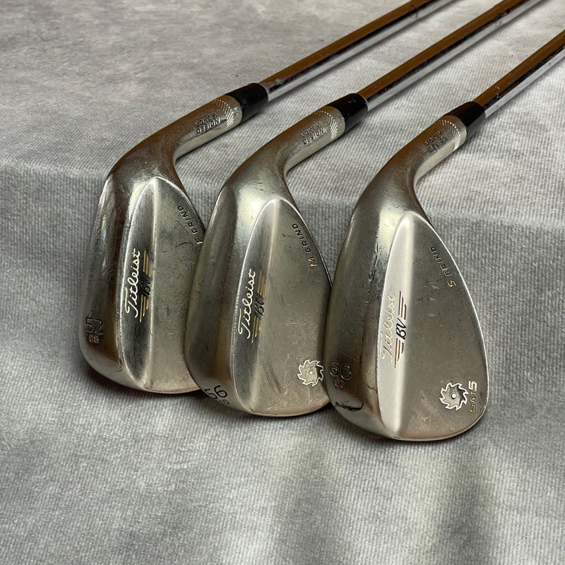 Titleist SM5 Vokey 'Brushed Steel' Wedge Set | 52, 56 & 60 Degree